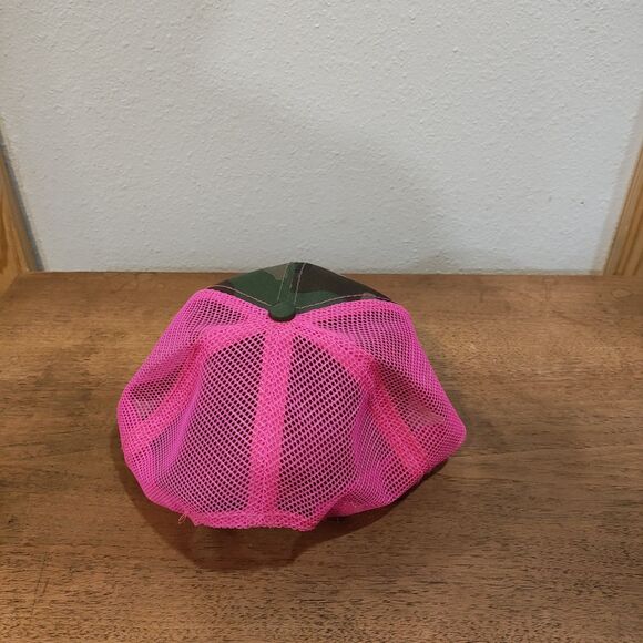 John Deere Camo/Pink Mesh Snap Back Hat Cap - Picture 3 of 8